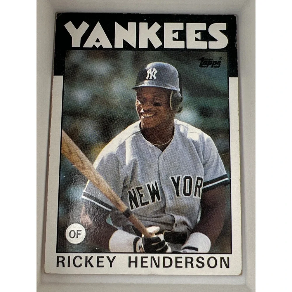 1986 Topps Rickey Henderson #500 New York Yankees Baseball Card Hall of Fame